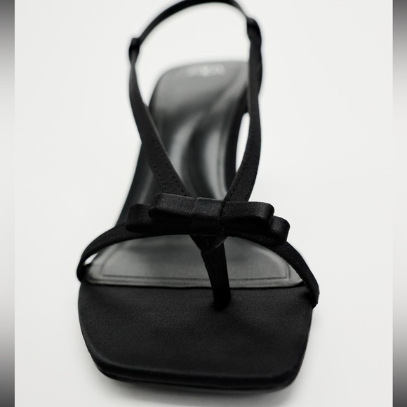 ZARA Satin Sandals Sz 8.5 - Picture 6 of 9